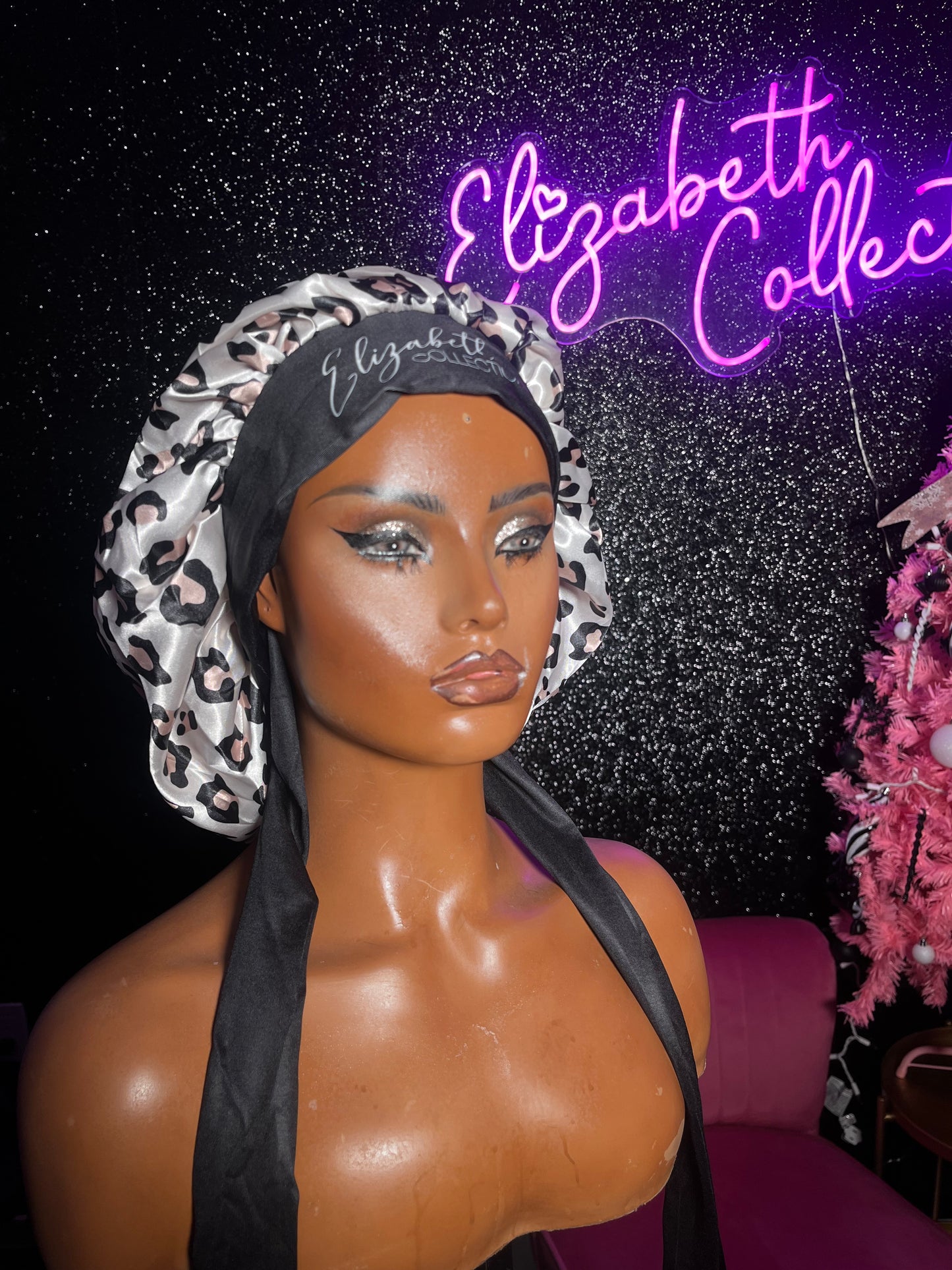 PINK CHEETAH BONNET